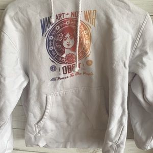 Obey make art not war hoodie